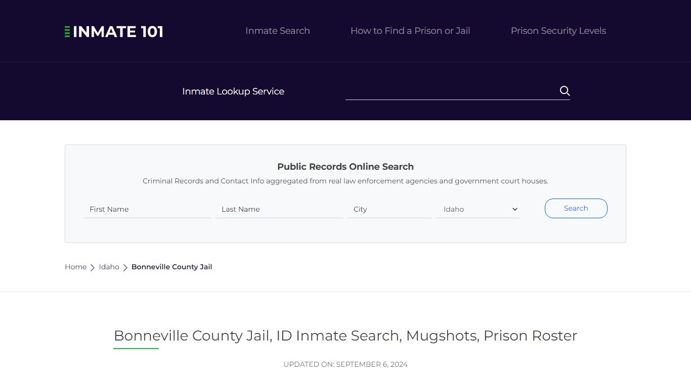 Bonneville County Jail, ID Inmate Search, Mugshots, Prison Roster