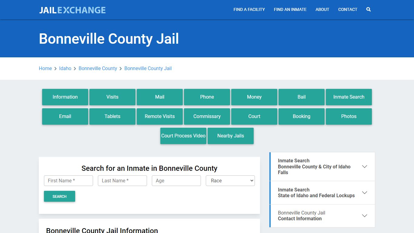 Bonneville County Jail Roster Lookup, ID, Inmate Search